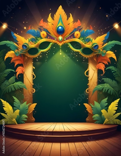 Colorful Mardi gras brazilian carnaval party background for poster or flyer basic  photo