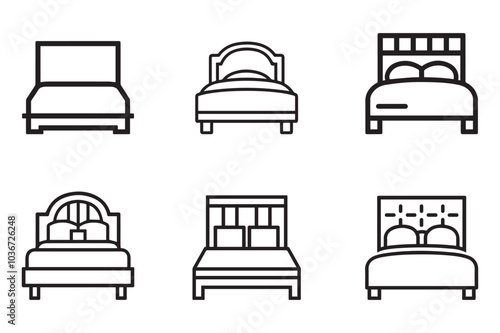 Bed icon template