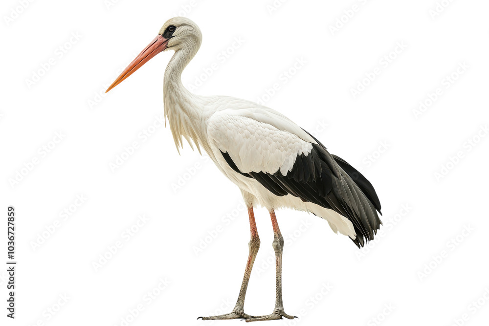 Stork Isolated on a transparent Background Suitable for Educational and Informational Use in Wildlife and Nature Publications Stork Isolated on a transparent Background Suitable for Educational and Informational Use in Wildlife and Nature Publications