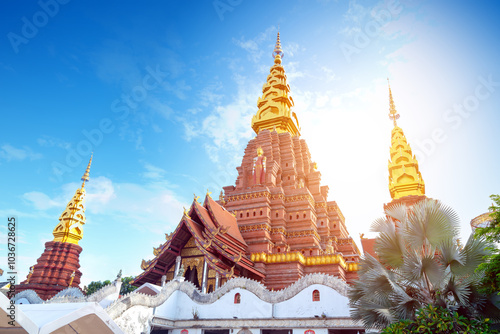 The famous Shwedagon Pagoda in Xishuangbanna, Yunnan, China. photo