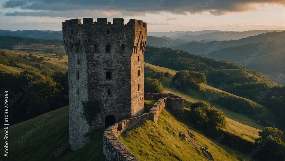The archer tower's beauty enchants visitors inviting them to explore its grounds The archer tower's beauty enchants visitors inviting them to explore its grounds