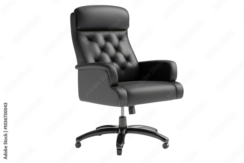 Isolated Modern Swivel Office Chair on transparent Background Ideal for Office Furniture Designs and Advertising Isolated Modern Swivel Office Chair on transparent Background Ideal for Office Furniture Designs and Advertising