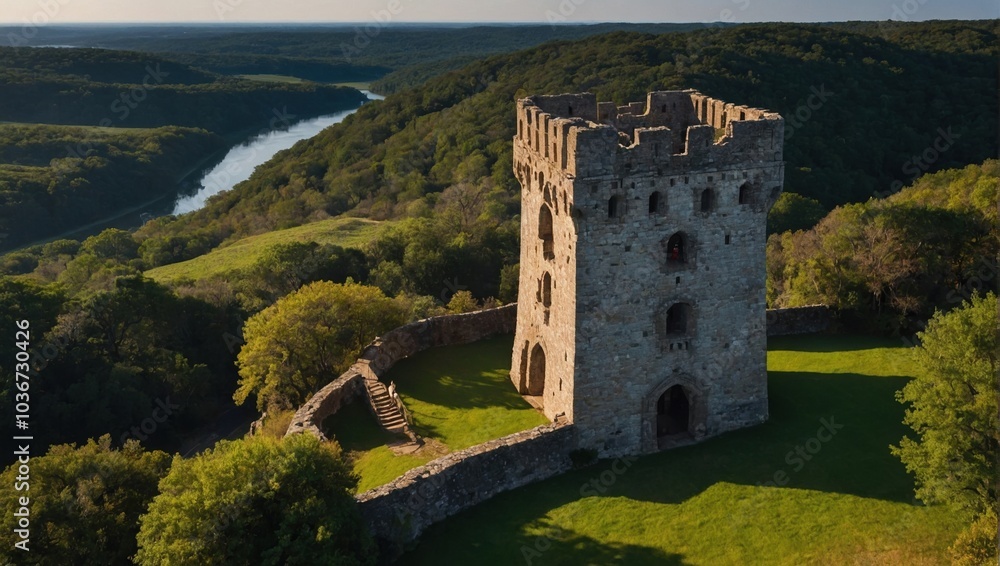 The archer tower's presence evokes feelings of nostalgia and wonder The archer tower's presence evokes feelings of nostalgia and wonder