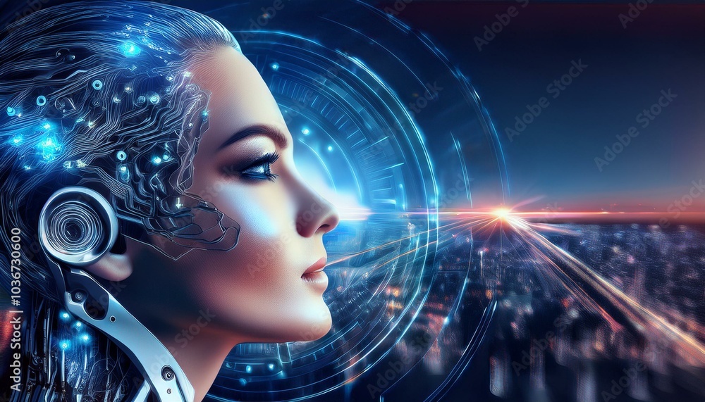 Nahaufnahme Mensch vs Roboter Künstliche Intelligenz Nahaufnahme Mensch vs Roboter Künstliche Intelligenz