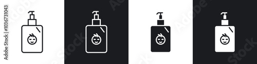 Baby shampoo icon. isolated vector icon.