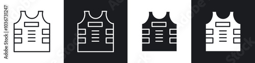 Bulletproof vest icon