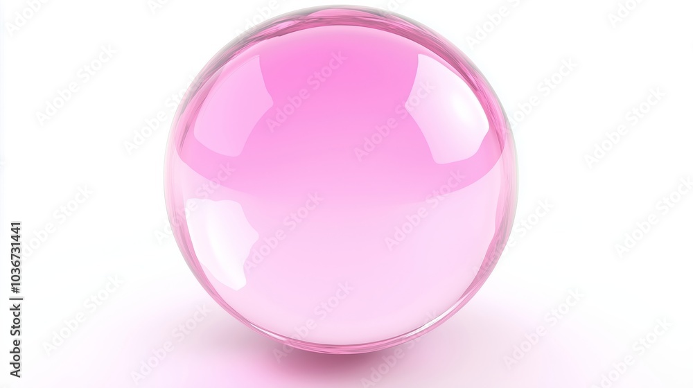 A Beautifully Crafted Pink Bubble with a Glossy Finish A Beautifully Crafted Pink Bubble with a Glossy Finish
