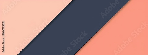 Minimalist background with a gradient from deep blue to warm peach, featuring two diagonal lines in shades of pink and orange