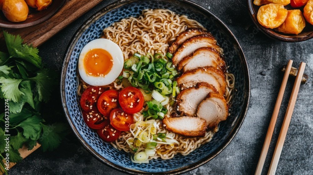 Savory Ramen Bowls in Natural Light Dining Room Savory Ramen Bowls in Natural Light Dining Room