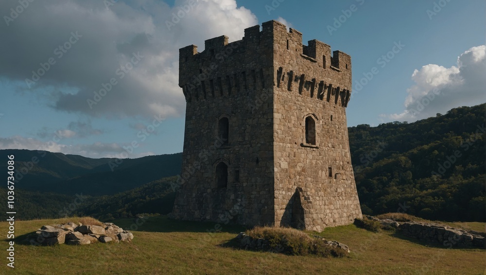 The view from the top of the archer tower offers a panoramic perspective of the surrounding landscape The view from the top of the archer tower offers a panoramic perspective of the surrounding landscape