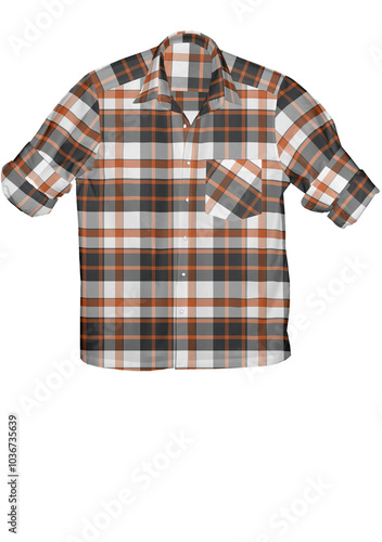 3d illustration autumn season men casual shirt with cotton material soft finishing.