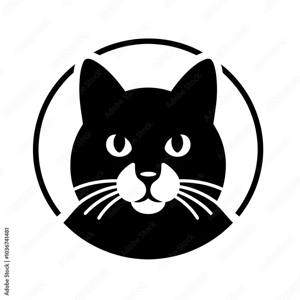 black cat head sillhouette vector art black cat head sillhouette vector art