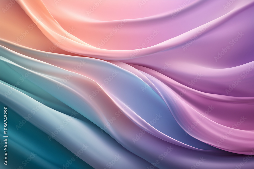 Obraz premium Colorful flowing abstract gradient shapes