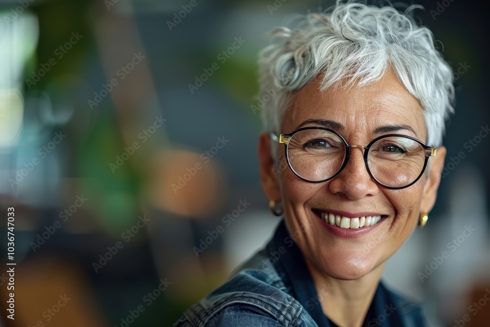 Happy and proud senior businesswoman embracing company values, mission, and inclusive culture in the office. Positive workplace atmosphere with a smiling manager and engaged employees Happy and proud senior businesswoman embracing company values, mission, and inclusive culture in the office. Positive workplace atmosphere with a smiling manager and engaged employees