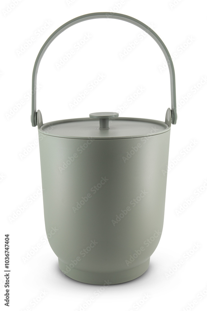 plastic bucket isolated on white background