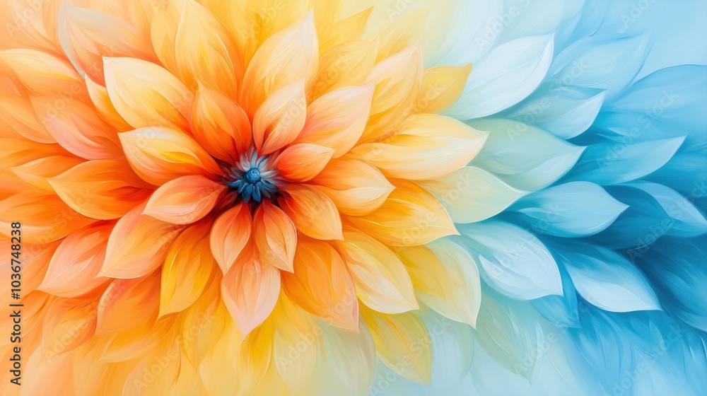 Obraz premium Palette Knife Abstract Florals: Textured Pastel Art