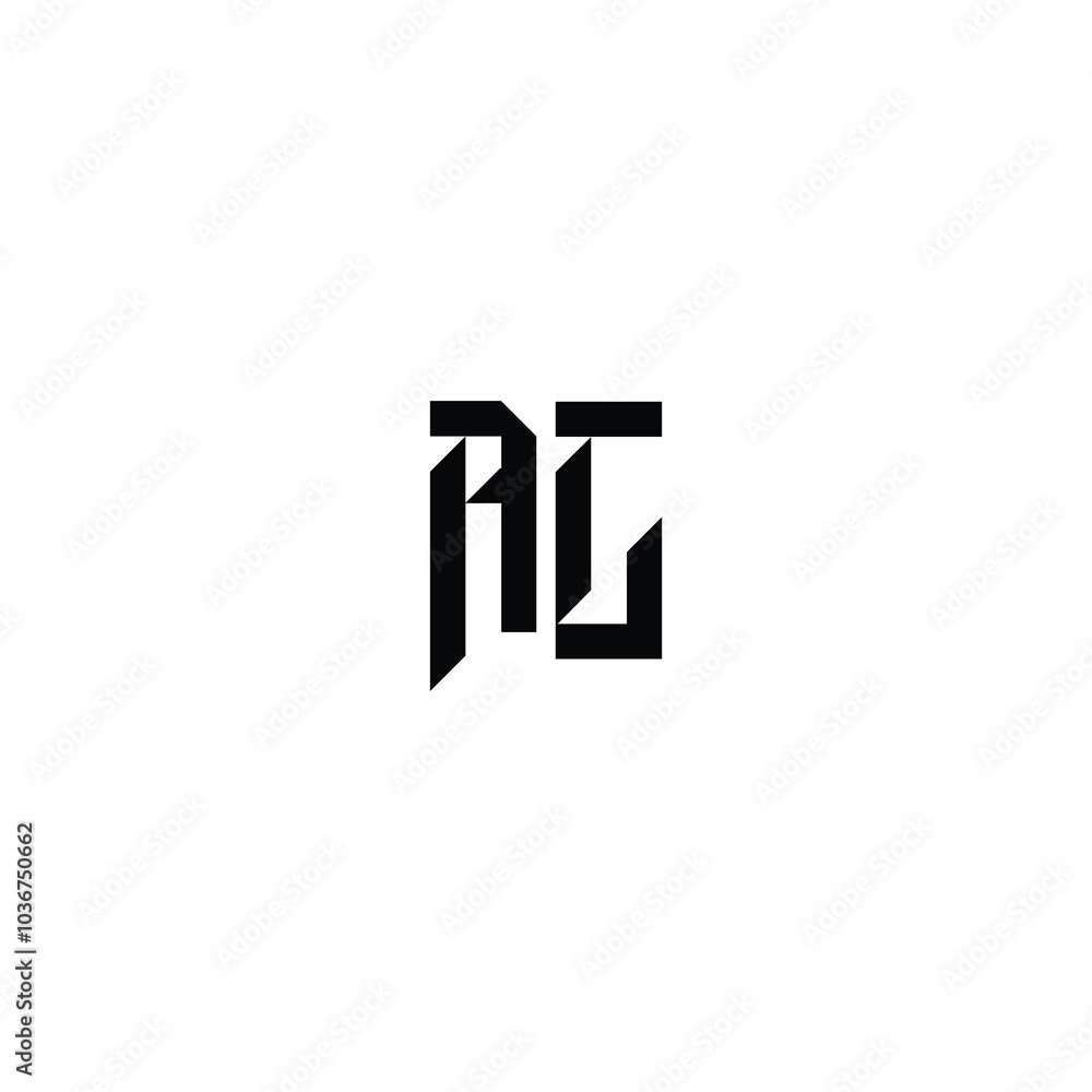 Obraz premium AC monogram logo design letter text name symbol monochrome logotype alphabet character simple logo