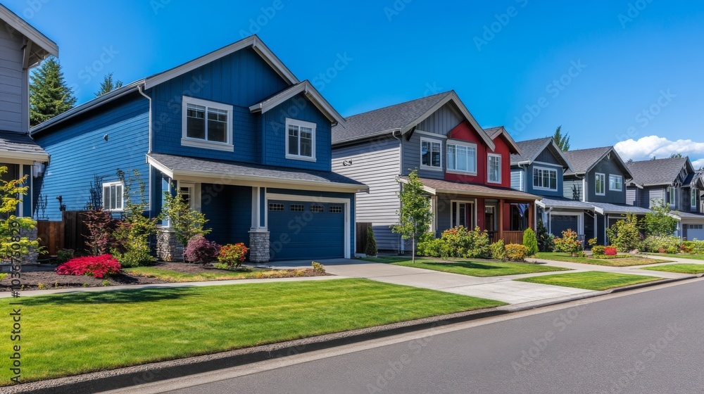 Colorful Residential Homes with Clean Lines Colorful Residential Homes with Clean Lines