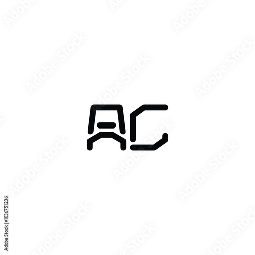 AC monogram logo design letter text name symbol monochrome logotype alphabet character simple logo