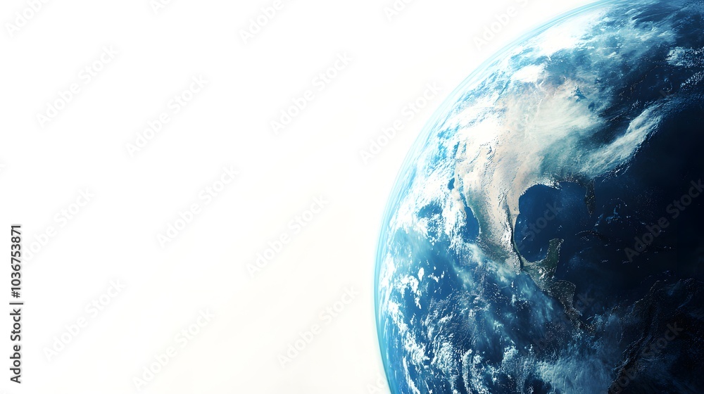Earth isolated on the white background. Science photo with copy space. Earth isolated on the white background. Science photo with copy space.