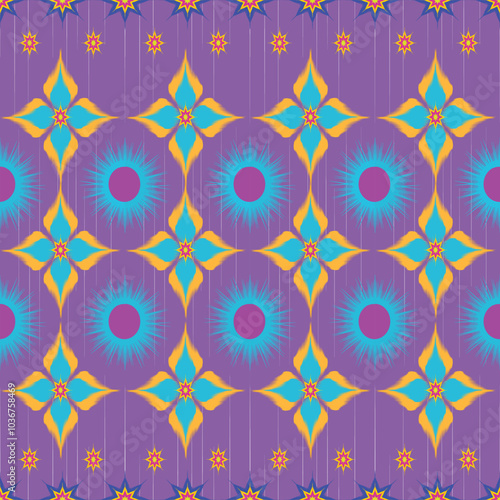 seamless ikat pattern design for fabric curtain mattresses clothing wallpaper textile ceramic background carpet floor blanket bolster pillow table cloth background ornament embroidery carpet