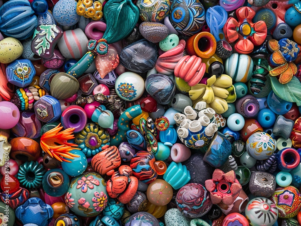 Colorful Beads: A Close-Up Look at Handmade Jewelry Colorful Beads: A Close-Up Look at Handmade Jewelry