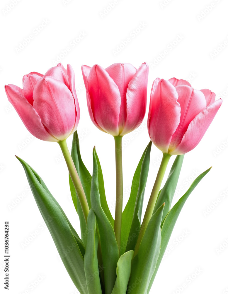 Beautiful Pink Tulips in a Fresh Green Stem Arrangement. Beautiful Pink Tulips in a Fresh Green Stem Arrangement.