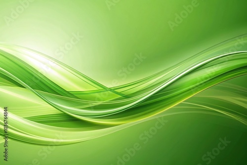 abstract green swoosh background with elegant waves