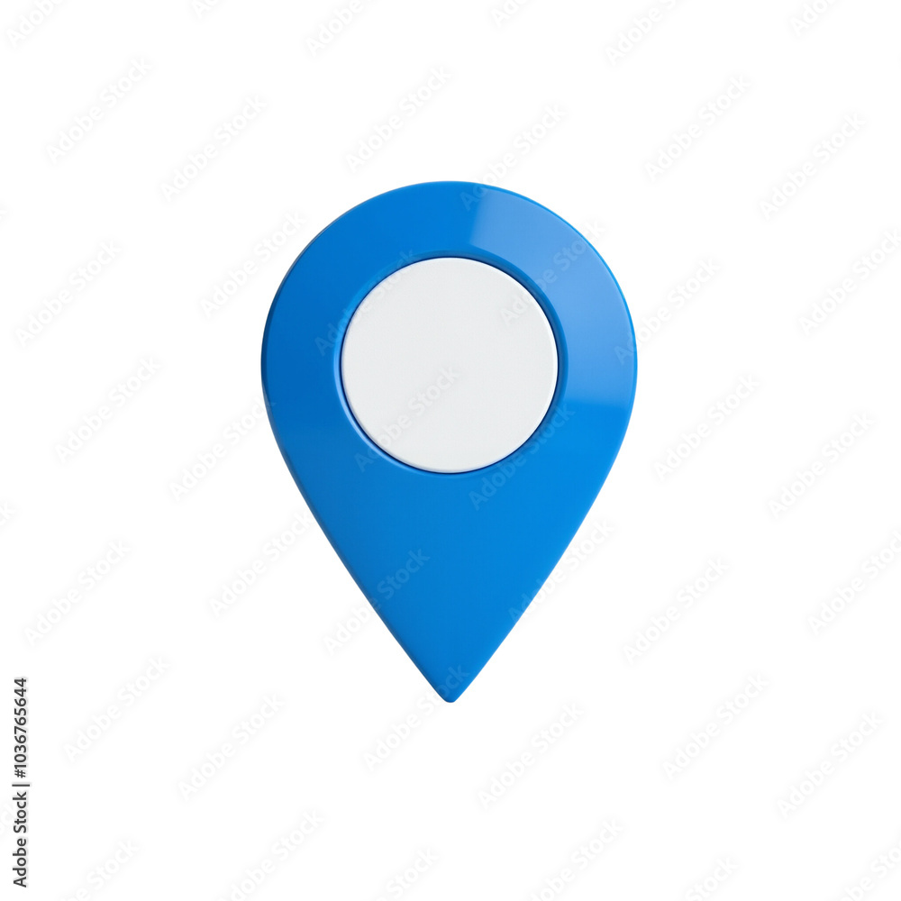 Blue Map Pin Icon Representing Location Marker in Digital Design Blue Map Pin Icon Representing Location Marker in Digital Design
