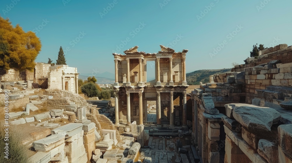 Obraz premium Ancient Ruins of Ephesus in Turkey