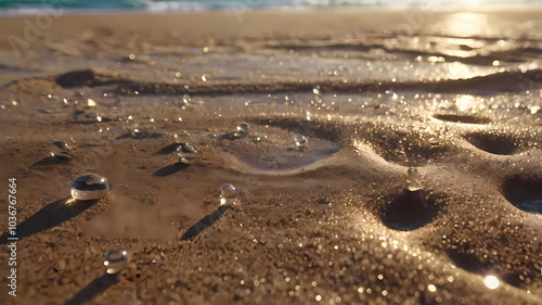 Water drops, background, water drops on leaves, water drops on sand, water drops on the ground, water drops on ice, water drops on snow, pattern 41