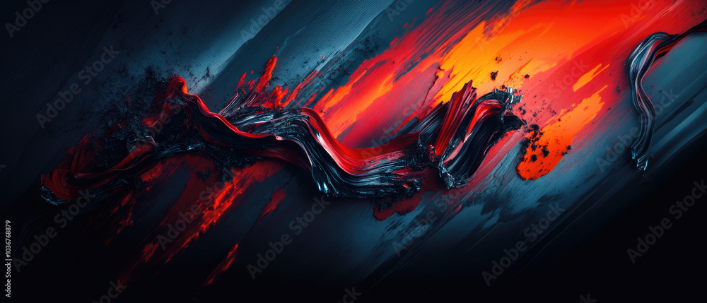 Vibrant Red And Orange Abstract Brush Strokes Painting Vibrant Red And Orange Abstract Brush Strokes Painting