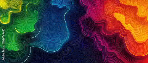 Fototapeta Breathtaking Abstract Energy Flow With Vibrant Waves