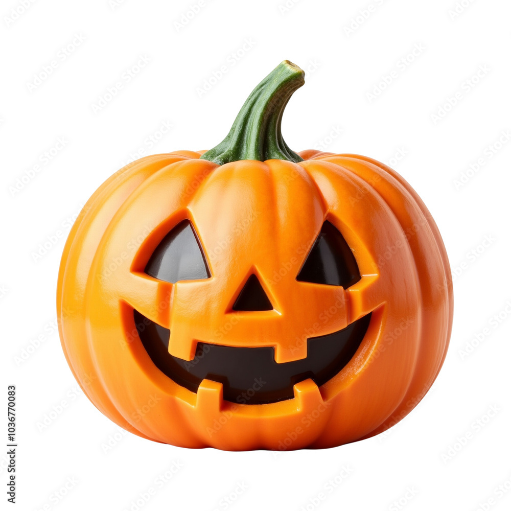 Carved Halloween Pumpkin with a Classic Jack-o'-lantern Face Carved Halloween Pumpkin with a Classic Jack-o'-lantern Face