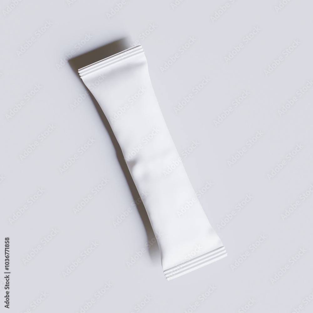 Realistic stick packaging for salt, sugar, coffee and other food. 3d render illustration for mockup collection Realistic stick packaging for salt, sugar, coffee and other food. 3d render illustration for mockup collection