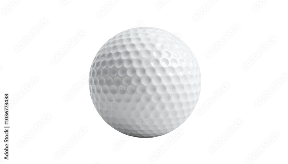 Close-Up of a Textured White Golf Ball on a Smooth Surface Close-Up of a Textured White Golf Ball on a Smooth Surface