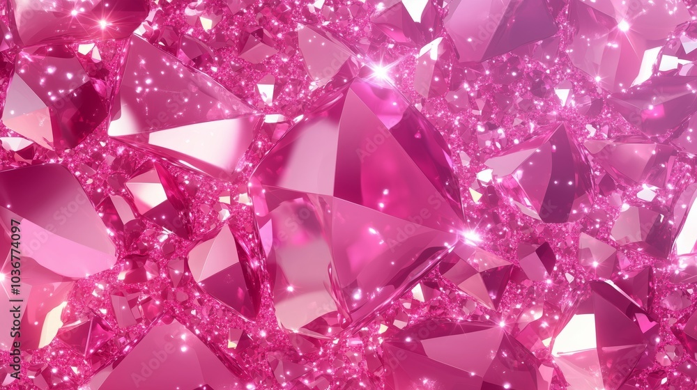 A Mesmerizing Display of Brilliant Pink Crystals and Gems A Mesmerizing Display of Brilliant Pink Crystals and Gems