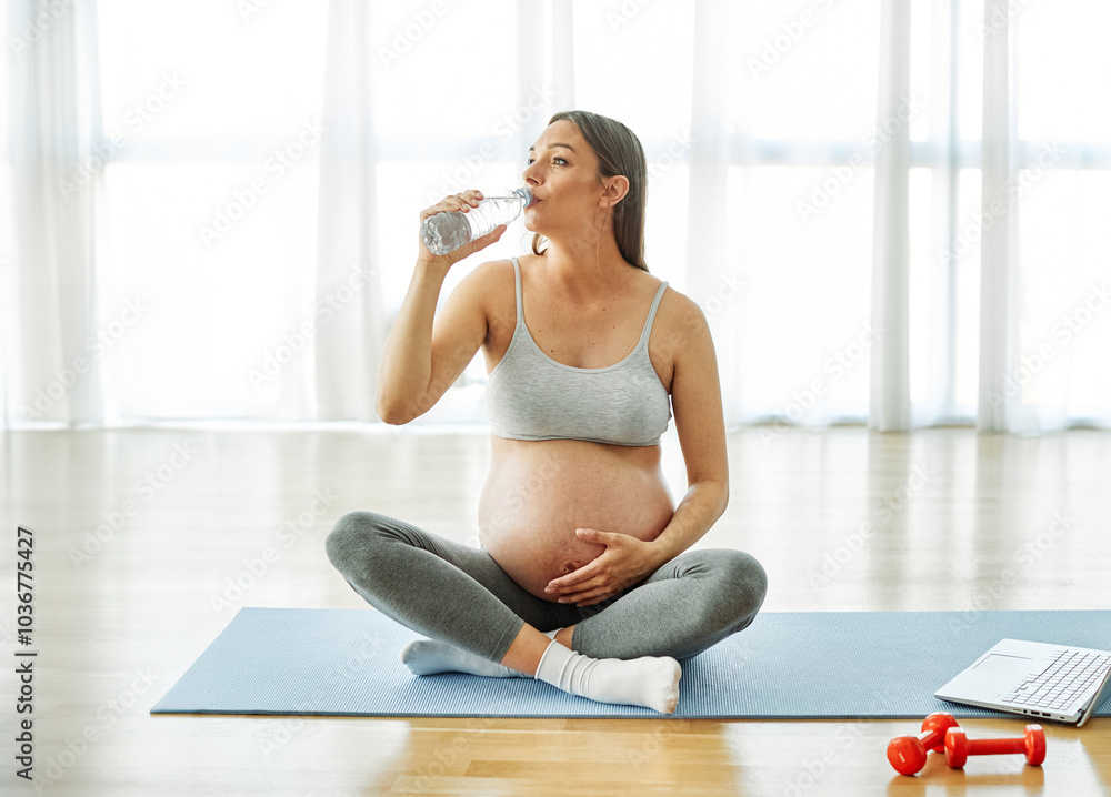 woman pregnant mother pregnancy female exercise sport fitness belly healthy maternity motherhood health yoga young dumbbell weight laptop computer online water drink bottle hydrate woman pregnant mother pregnancy female exercise sport fitness belly healthy maternity motherhood health yoga young dumbbell weight laptop computer online water drink bottle hydrate