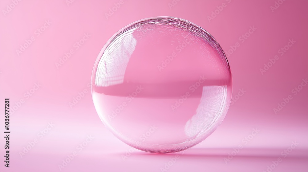 Delicate Pink Bubble Capturing Soft Light and Reflection Delicate Pink Bubble Capturing Soft Light and Reflection