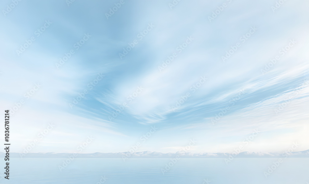 Obraz premium Summer blue sky cloud gradient light white background. Beauty clear cloudy in sunshine calm bright winter air bacground. Gloomy vivid cyan landscape in environment day horizon skyline view spring wind