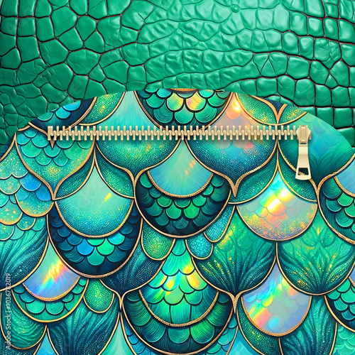 mermaid scales lunch bag sublimation template 