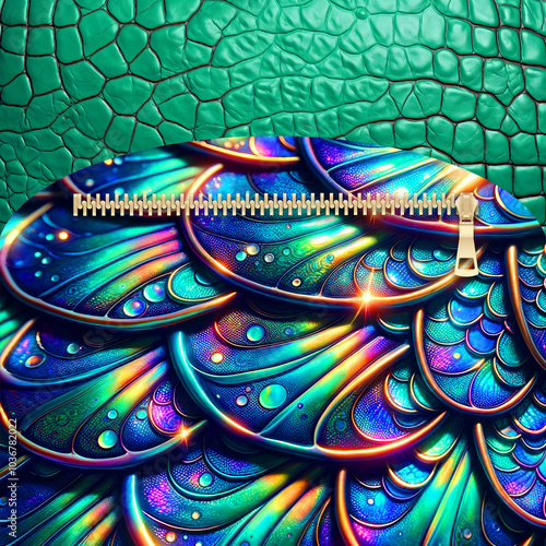 mermaid scales lunch bag sublimation template 