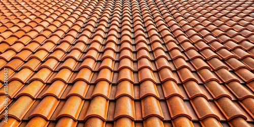 Forced perspective soft roof tile shingle background tiled pattern