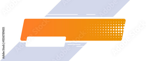 Futuristic lower third interface illustration. Video overlay element.