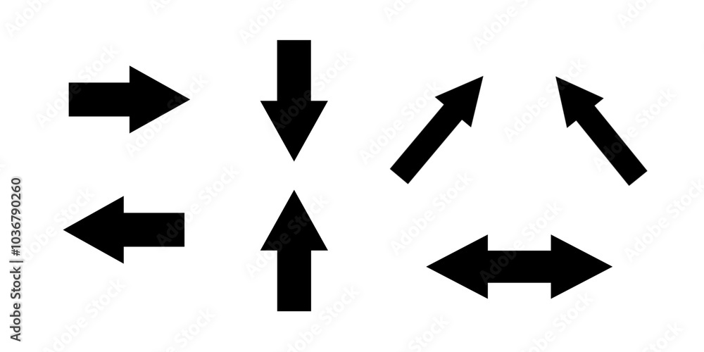 set of arrows, black arrow icon set. set of arrows, black arrow icon set.