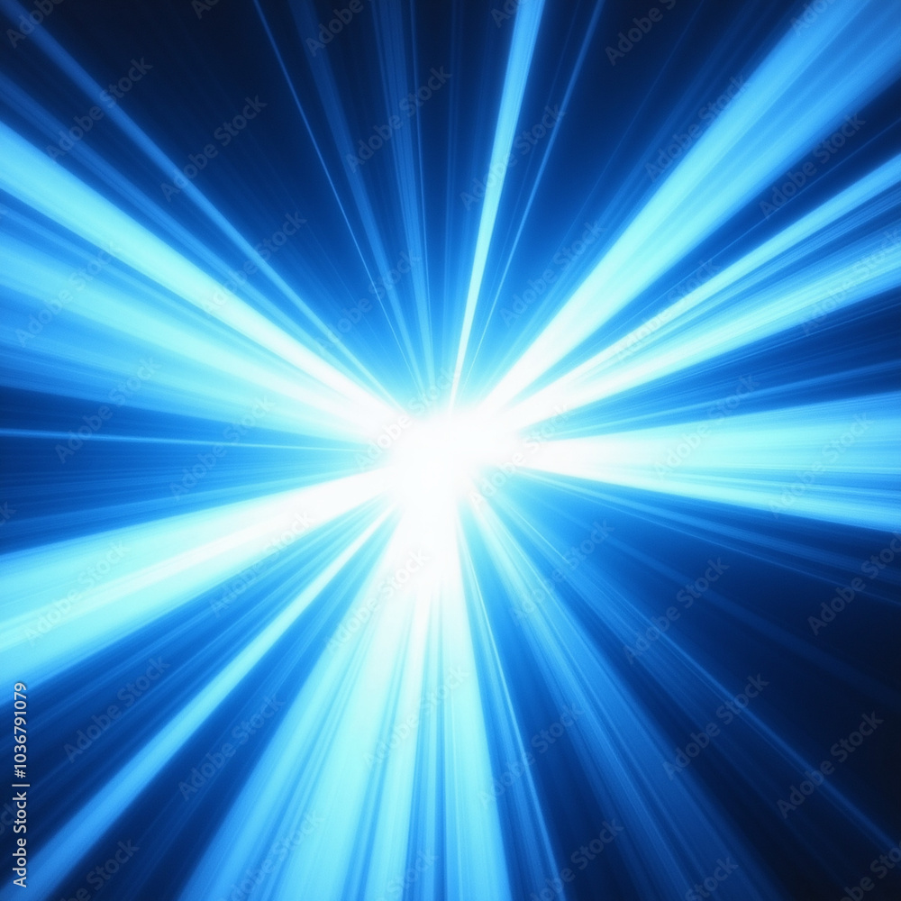 Dynamic Blue Radiance Emitting in Multiple Directions from Center. Dynamic Blue Radiance Emitting in Multiple Directions from Center.