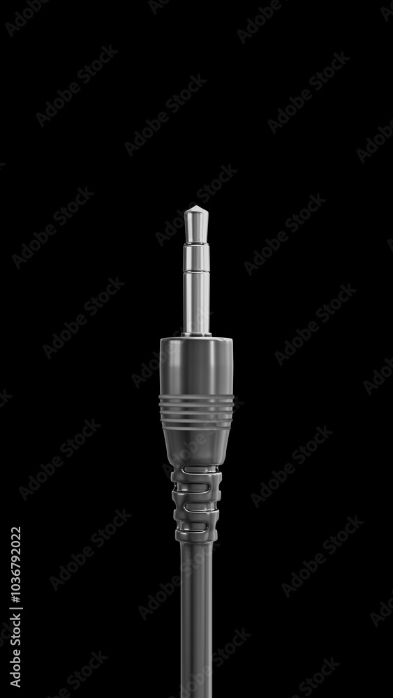 audio cable isolated on black audio cable isolated on black