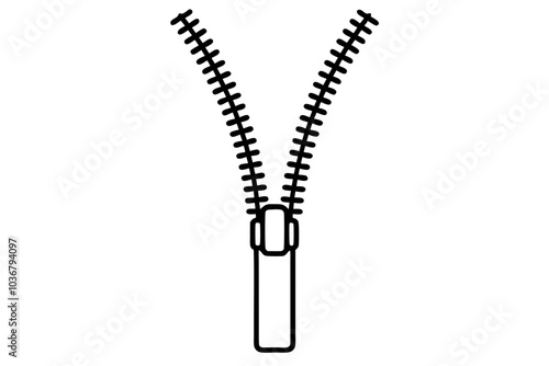 Zipper Clipart | isolated vector illustration on white background