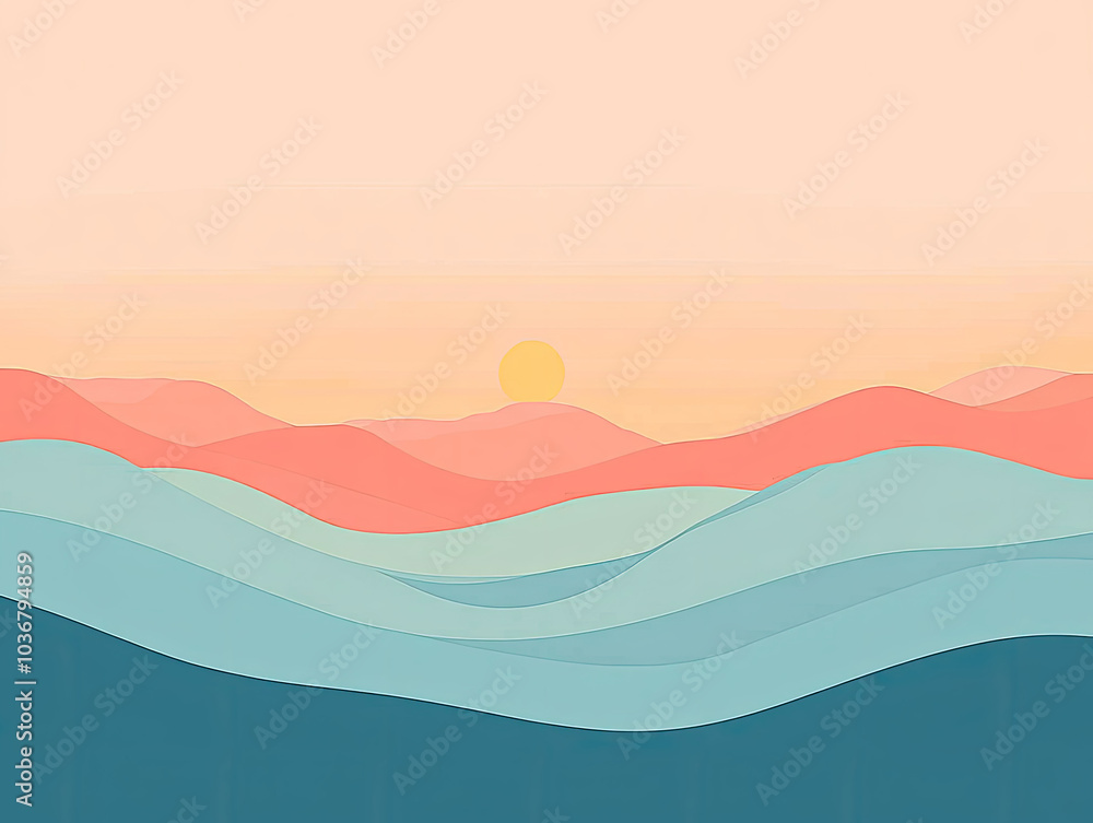 Vector Background with Warm Coral and Pastel Blue for a Vibrant, Inviting Look Vector Background with Warm Coral and Pastel Blue for a Vibrant, Inviting Look