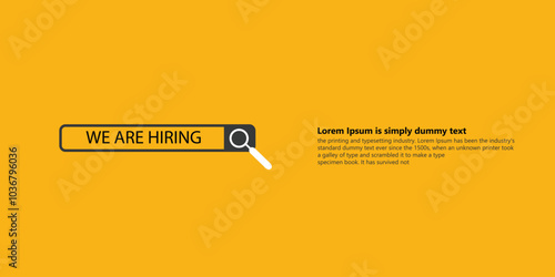 Minimal we are hiring background, job vacancy concept vector illustration background design